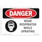 Signmission OSHA Danger Sign, Wear Respirator While Spraying, 18in X 12in Rigid Plastic, OS-DS-P-1218-L-1616 OS-DS-P-1218-L-1616 - alternate 1